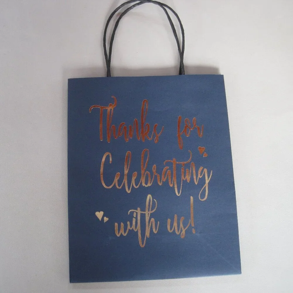 Medium Size Gift Bags - Gold Foil - Thank you for Celebrating